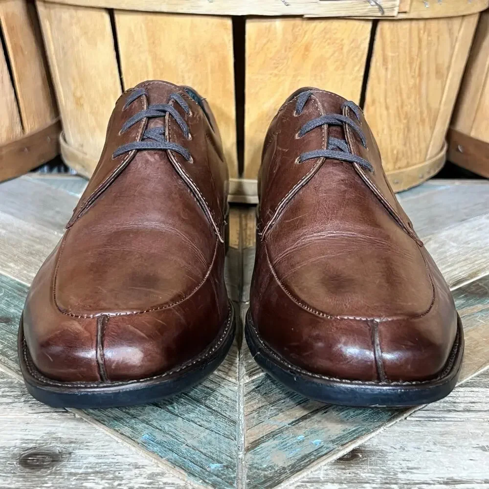 Anatomic & Co. Armando Coffee Brown Leather Lace-Up Comfort Oxfords Men Size 8